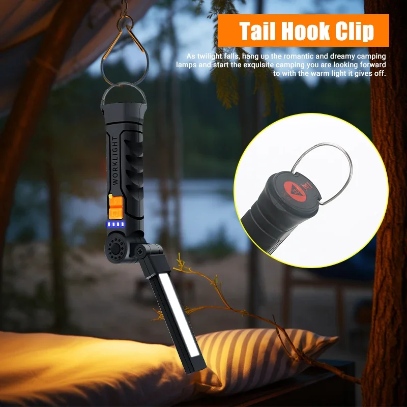 Camping Lantern - Lampada da Lavoro LED COB Ricaricabile