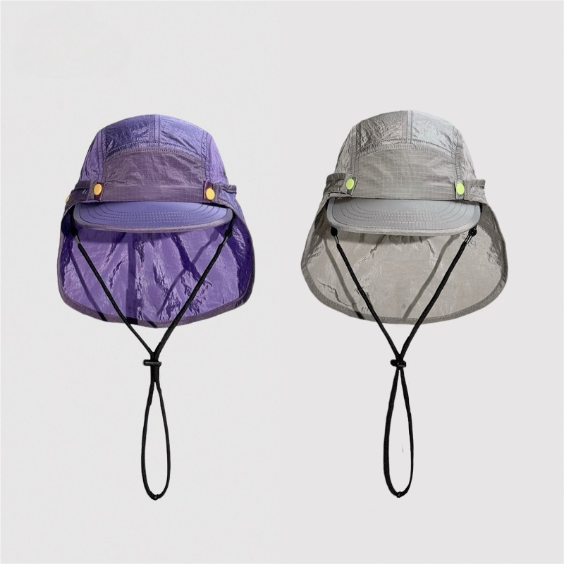 Camping Outdoor Quick Drying Sun Neck Protection Cap Hat - Cappello da Baseball Giapponese con Visiera
