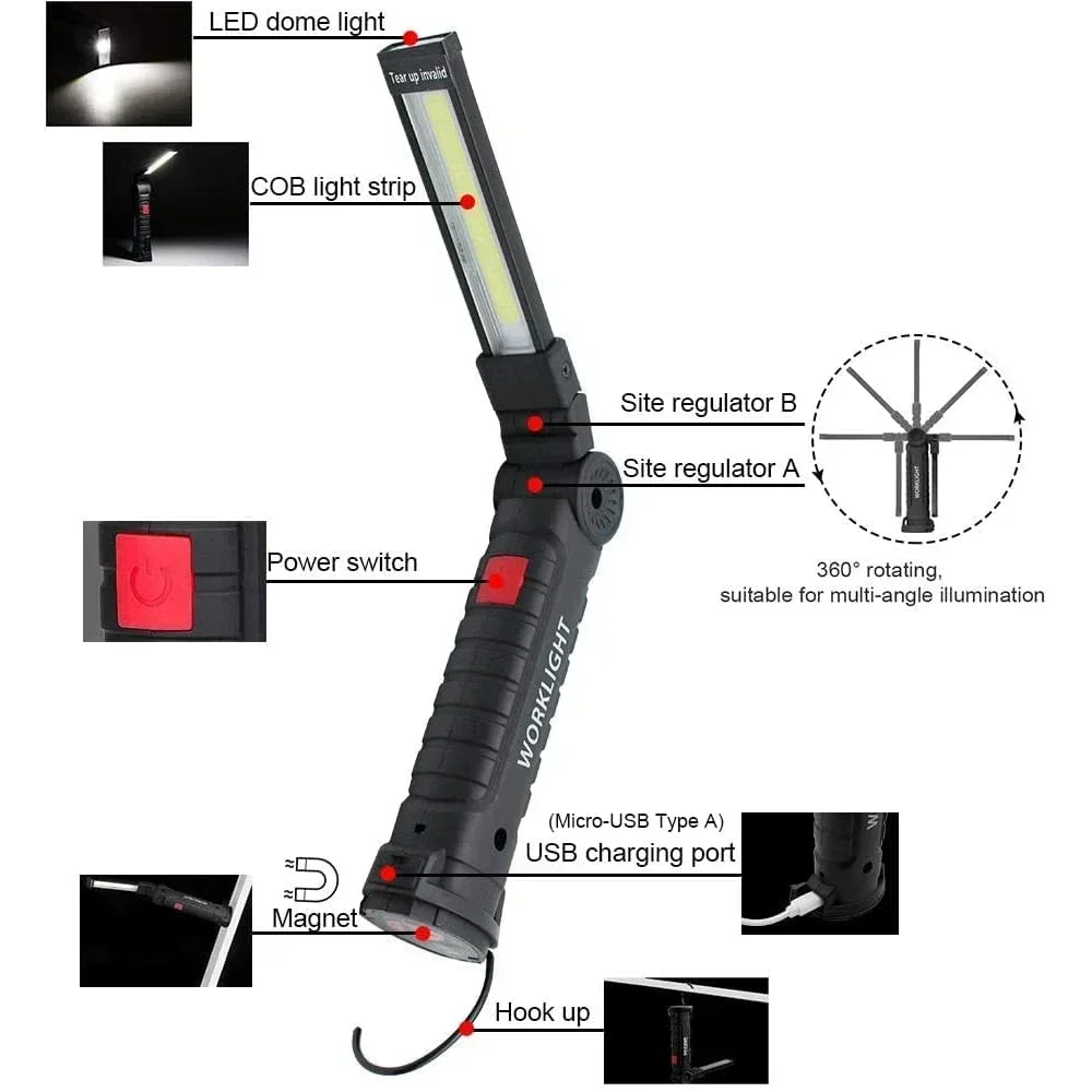 1-5PCS Lampada da lavoro piegh - Outdoor Camping Adventure Lamp recensione e prezzo