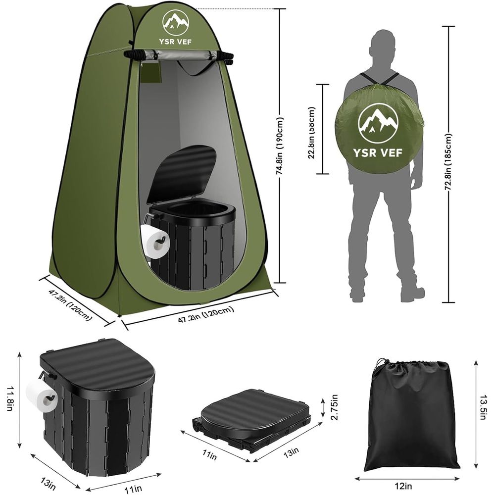 Kit WC Portatile, Toilette da  - Outdoor Camping Bag recensione e prezzo