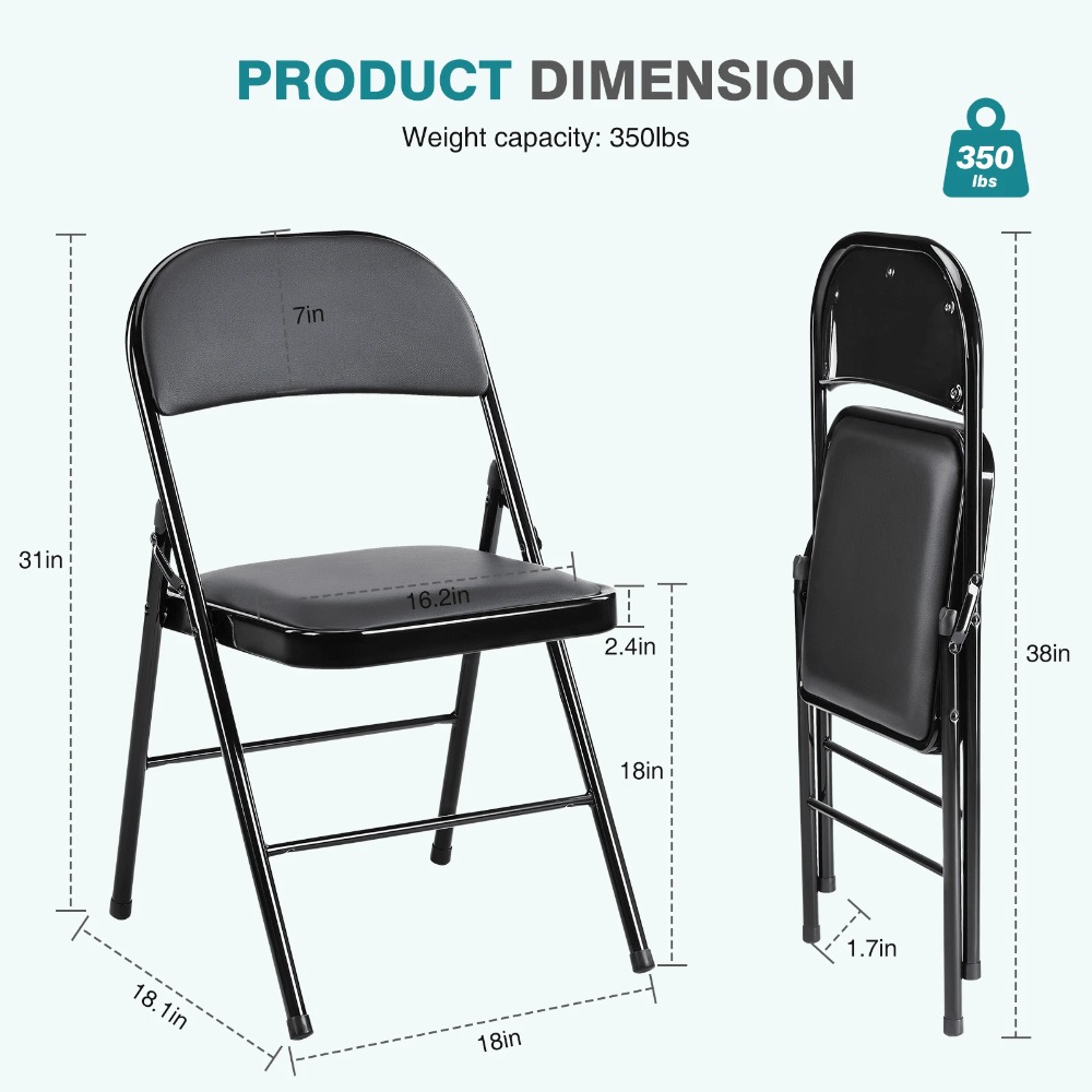 Set di 4 Sedie Pieghevoli Imbo - Outdoor Camping Chairs Folding recensione e prezzo