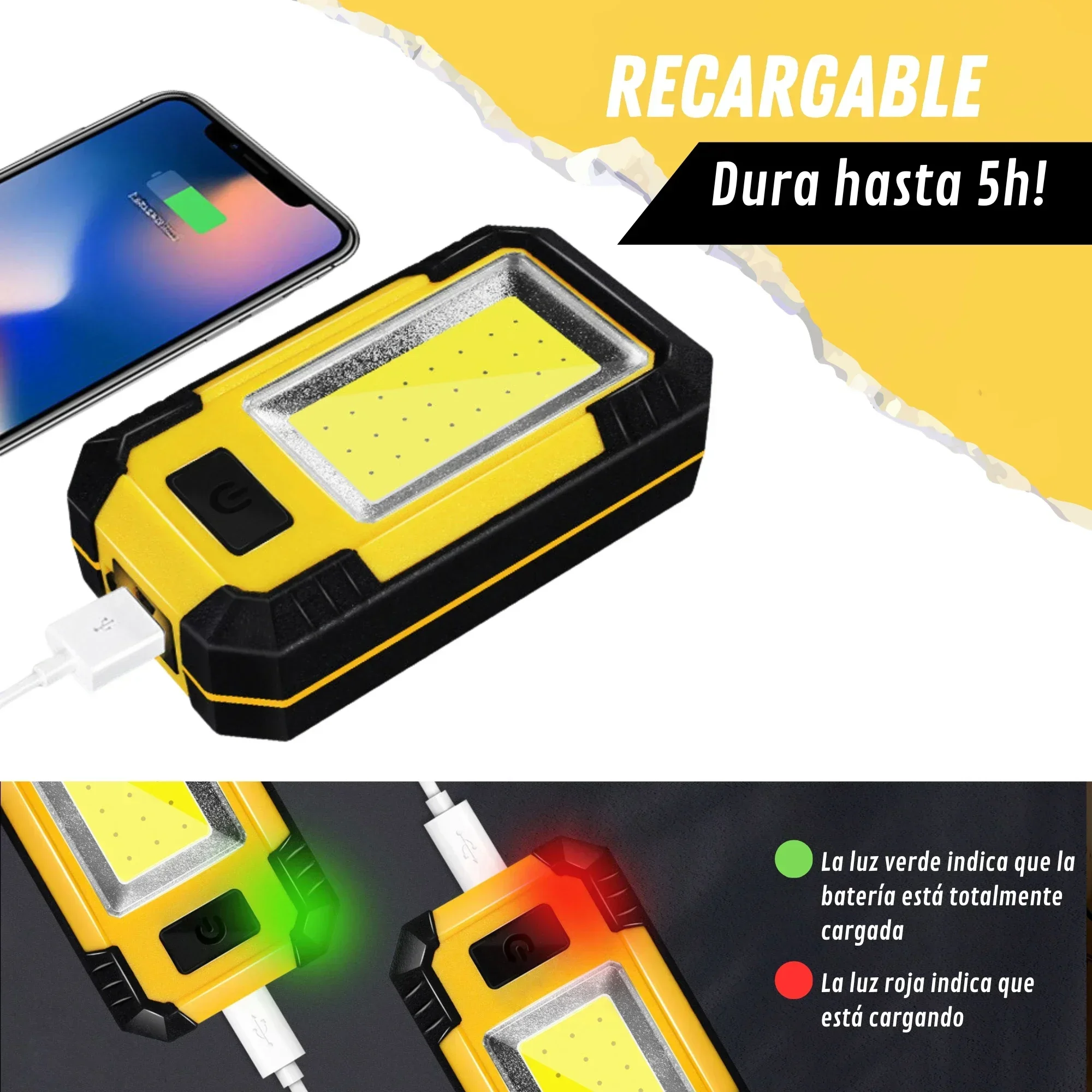 Torcia da lavoro ricaricabile  - Outdoor Camping Adventure Lamp recensione e prezzo