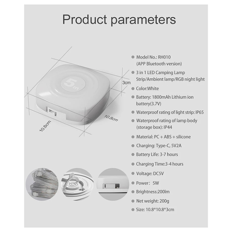 AT53 Nachtlampje Luce notturna - Outdoor Camping Lights String recensione e prezzo