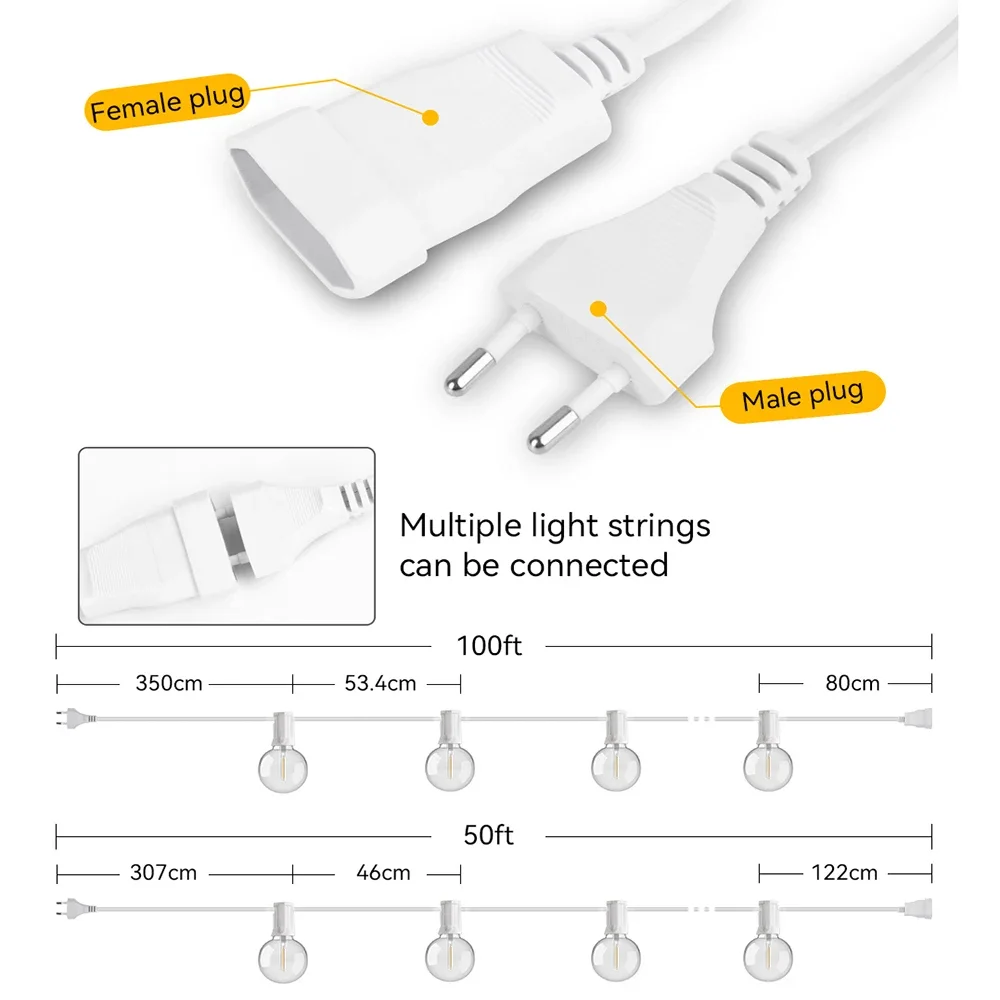 30M 15M Fata String Light G40  - Outdoor Camping Lights String recensione e prezzo